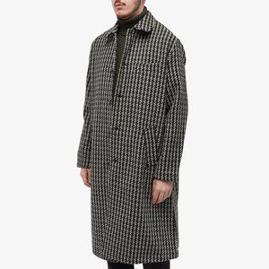 Universal Works Long Swing Overcoat - Olive Cortina Tweed - Medium - NWOT